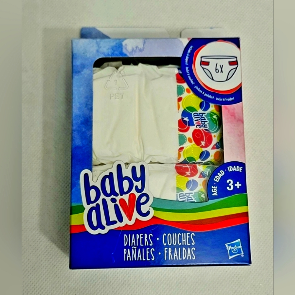 Brand New Pack of Hasbro Baby Alive 6 Diapers Ages 3+ New In Original Package
